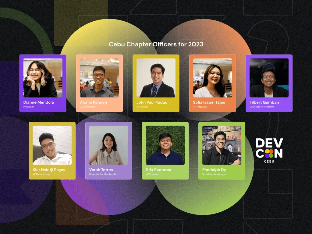 Kickstarting DEVCON Cebu 2023: Showcasing Chapter Officers